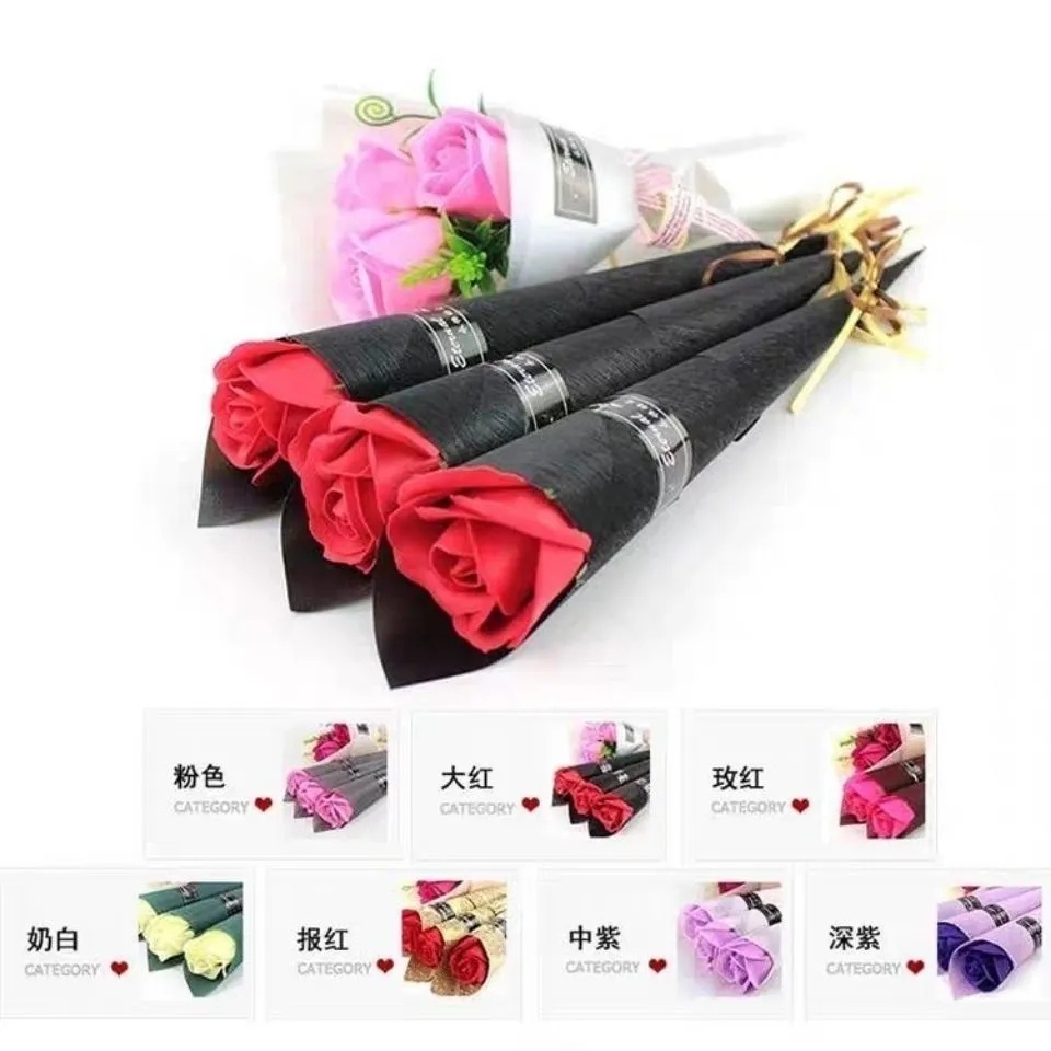 1pc Carnation Rose Soap Flower Artificial Flower Bouquet Sabun Bunga 玫瑰康乃馨單支/畢業禮物