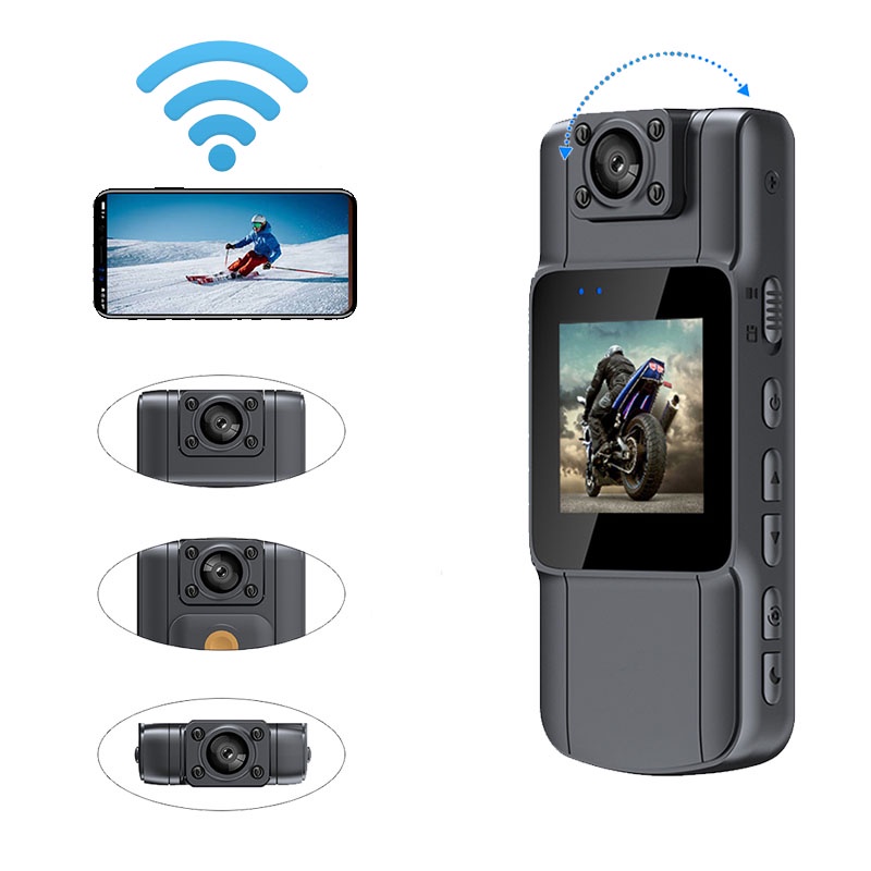 4K HD WIFI Mini Camera Portable Wearable Digital Video Recorder Body Sport Cam Infrared Night Vision Police Cam Small Mini Magnetic Cam