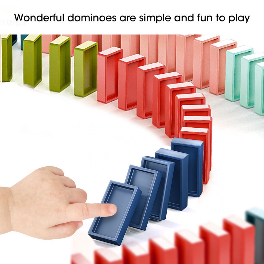 Purpose Durable Hot Sale Domino Train Car Set Bridge kit Colorful Plastic Dominoes Block Children Toys Christmas Birt... - Image 5