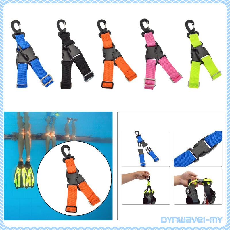 [Dynwave1feMY] Quick Release Buckles Swim Flippers Buckles Gear Hanging Buckles swimming fin Holder Strap Snorkel Keeper Strap Diving Fin Strap for Men Women