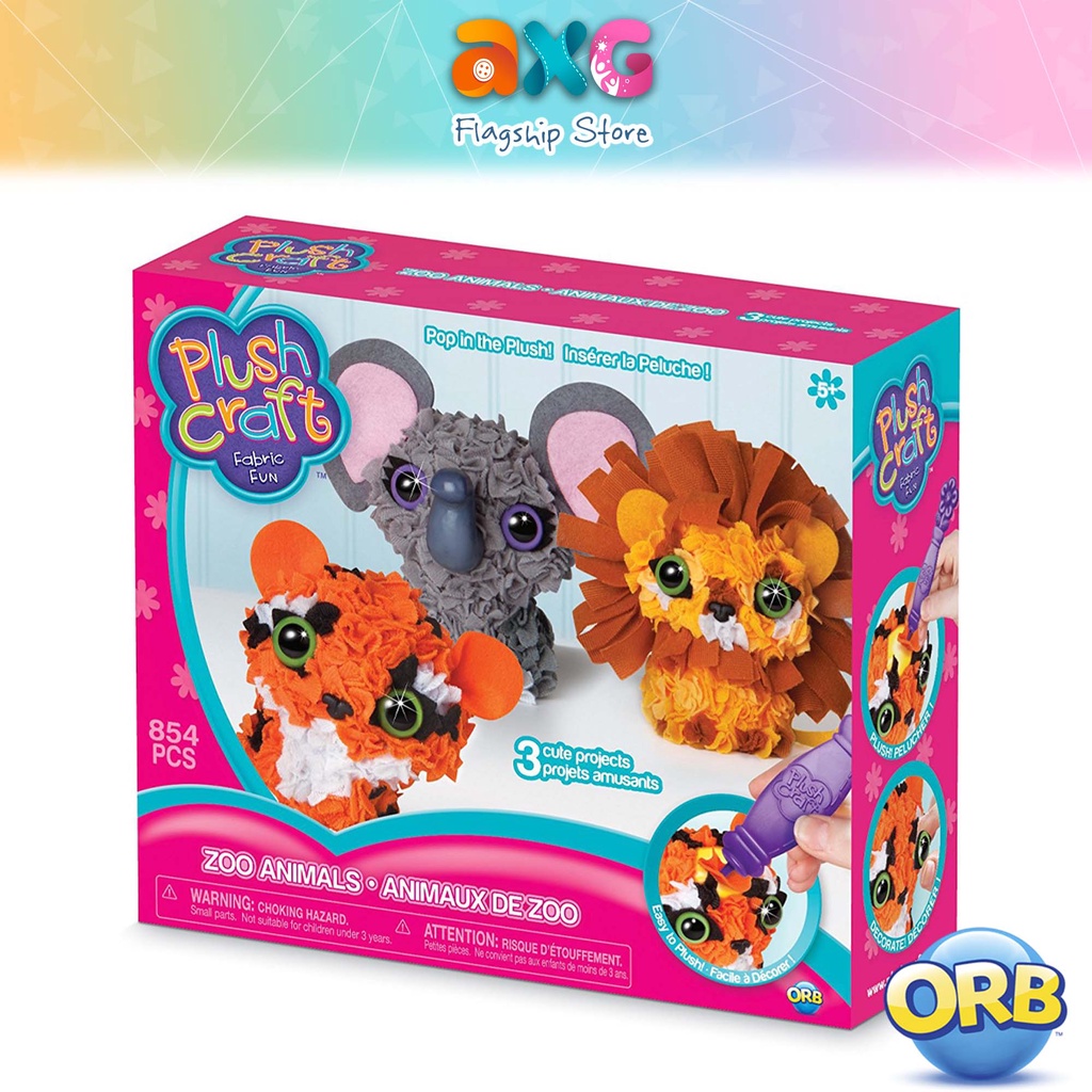 The Orb Factory PlushCraft Zoo Animal (3D Minis)(76290)