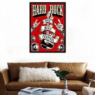 HARD ROCK MUSIC FESTIVAL Posters and Prints Metal Art Canvas Paintings Wall Hanging Pictures Wall Sticker Living Room Decoration