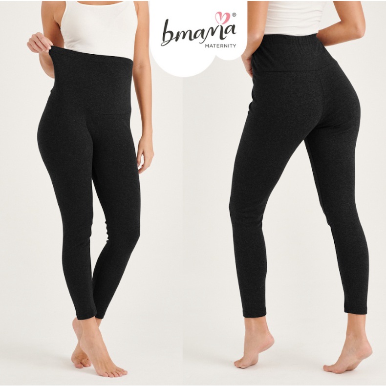 Bmama Slim Fit Stretchable High Waist Maternity Legging | Black | XL Size