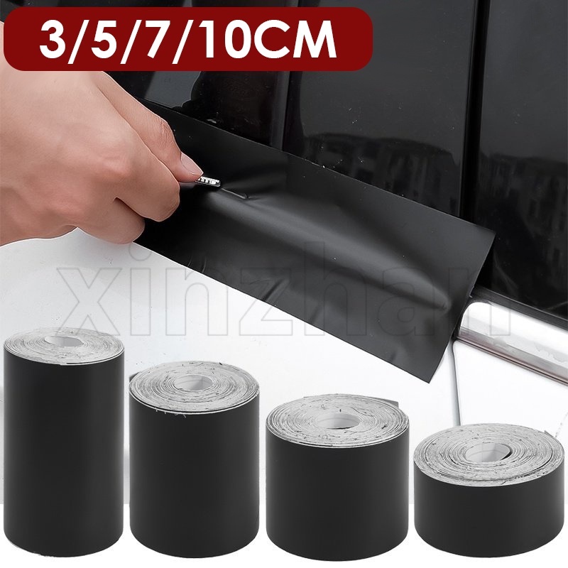 3/5/7/10CM Matte Black Strips / Multi-Purpose Self Adhesive Foil Sticker / Car Body Styling Wrap Vinyl Film / Automobile Exterior Decoration / Car Door Pillar Hood Roof Decal