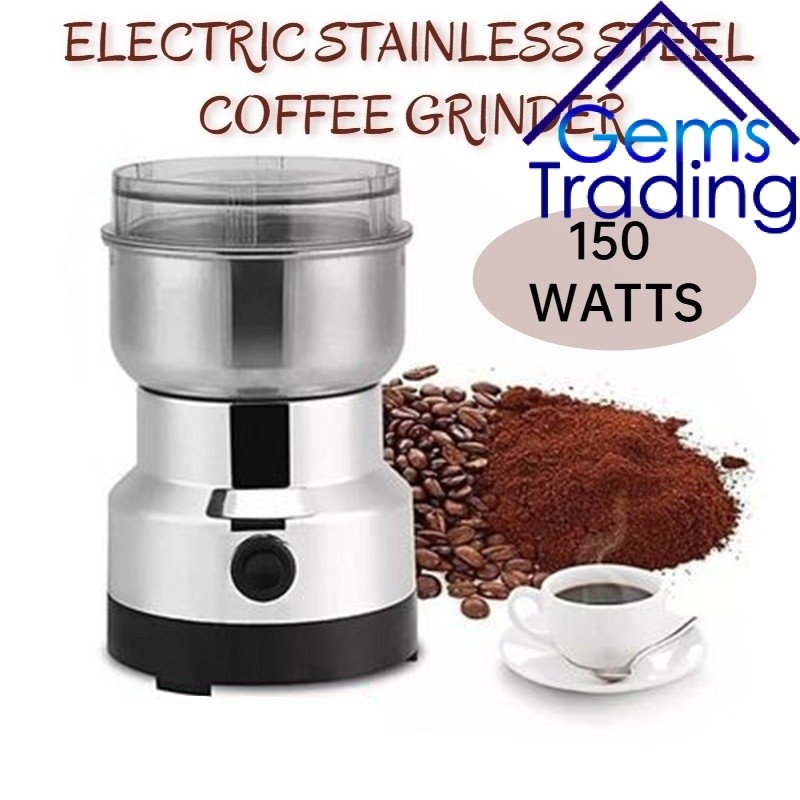 High Power Electric Stainless Steel Coffee Bean Grinder Dry Mill Machine Home Grinding Milling Spices