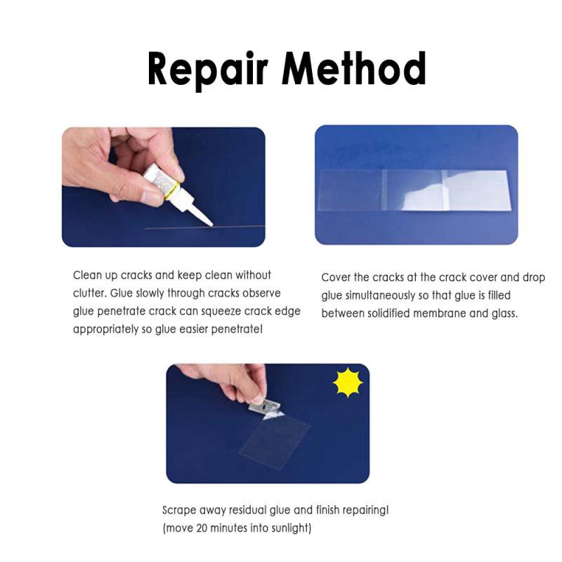 Reliable Durable 3 Sets Automotive Glass Nano Repair Fluid Car Window Windshield Crack White New Version Purpose - Image 5
