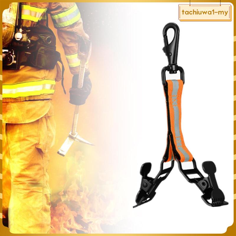 [TachiuwadcMY] Firefighter Glove Strap Fireman Turnout Gear Gloves Holder Reflective 2 Clips