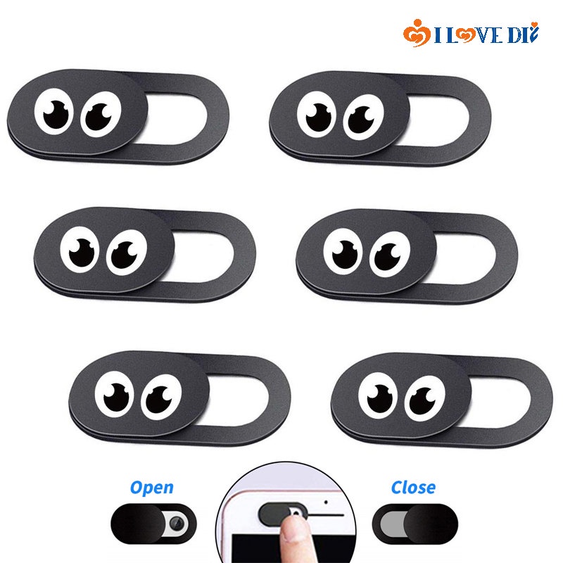 Convenient Slidable Smartphone Webcam Anti-peeping Cover/ Computer Camera Self Adhesive ABS Mini Privacy Lid/ Universal Laptop Lens Protection Case