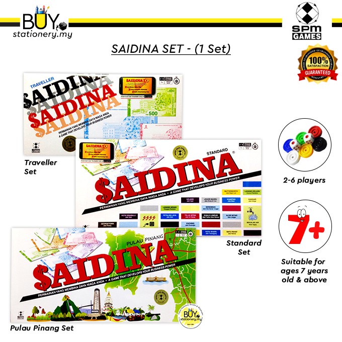 【Part A】Saidina SPM Board Games Traveller Standard Pulau Pinang Original - (SET) Monoploy BoardGame Kids Toys Jutaria