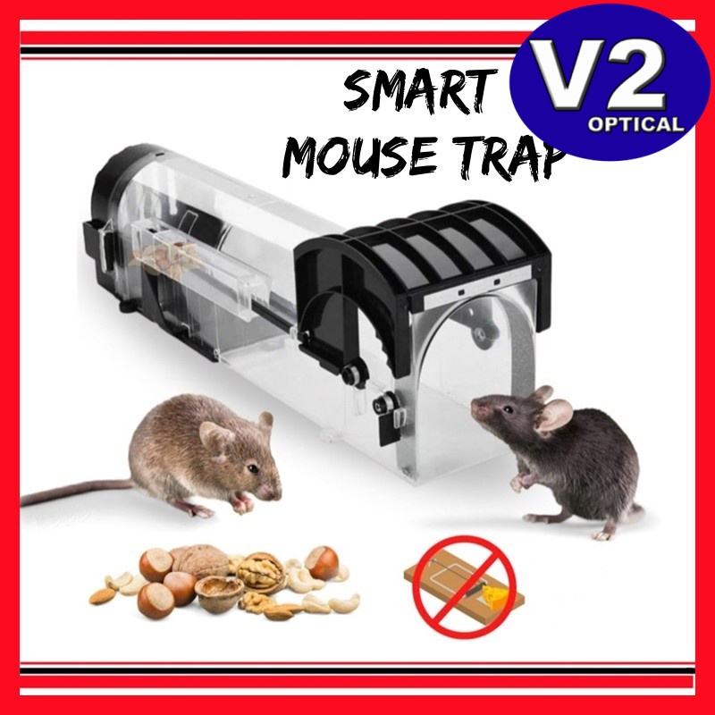 Smart Transparent Mouse Trap Rat Rodents Cage Rat Trap Box Automatic Lock Door Reusable High Sensitive Mice Catcher