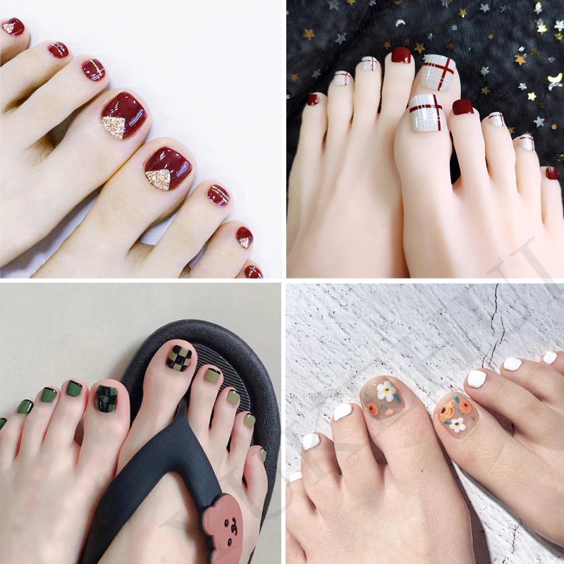 Versatile Purpose YUKEHUI toe nail fake nails long sticker press 美甲片 甲片 假指甲 穿戴美甲 指甲貼片... - Image 3