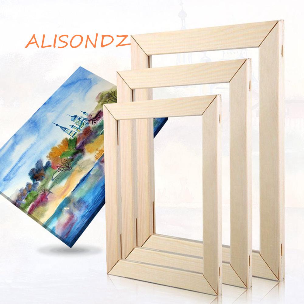 ALISONDZ Diamond Paint Solid Wood Frame Modern Wood Frame Canvas Oil Painting Wall Art Wooden DIY Picture Home Decoration Natural Photo Frame