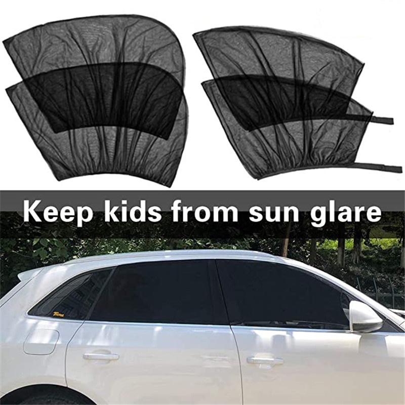 （2 pieces）Universal Car Side Window Shade Curtain Front Rear Window Cover UV Protection Visor Shield Car Styling Accessories SUV MPV