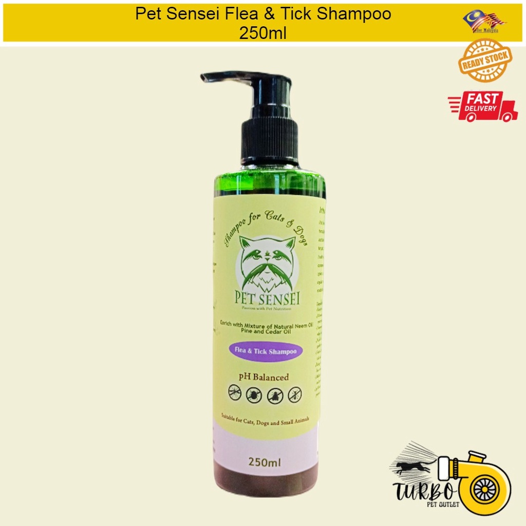 Pet Sensei Flea & Tick Shampoo for Cats , Dogs & Small Animals - 250ml