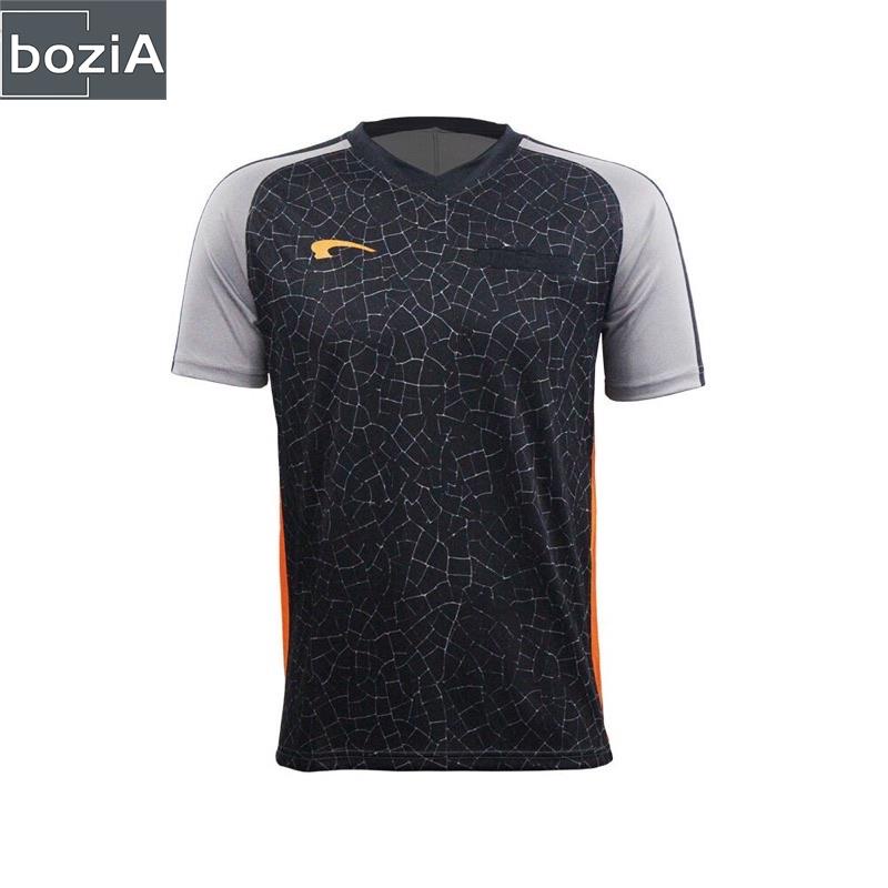 Kronos Referee Shirt Uniform 2023 Jersey- Official New Bola Sepak Kelabu Training Jersey Custom Men Football Soccer Uniform Professional Kronos Officials Referee Tee （Hot sale）