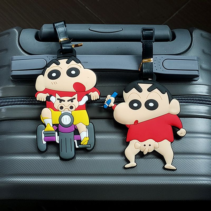 Crayon Shin-Chan Cartoon Doll Pendant Luggage Tag Anti-Lost Overseas Consignment Tag Make Airplane Travel Luggage Tag