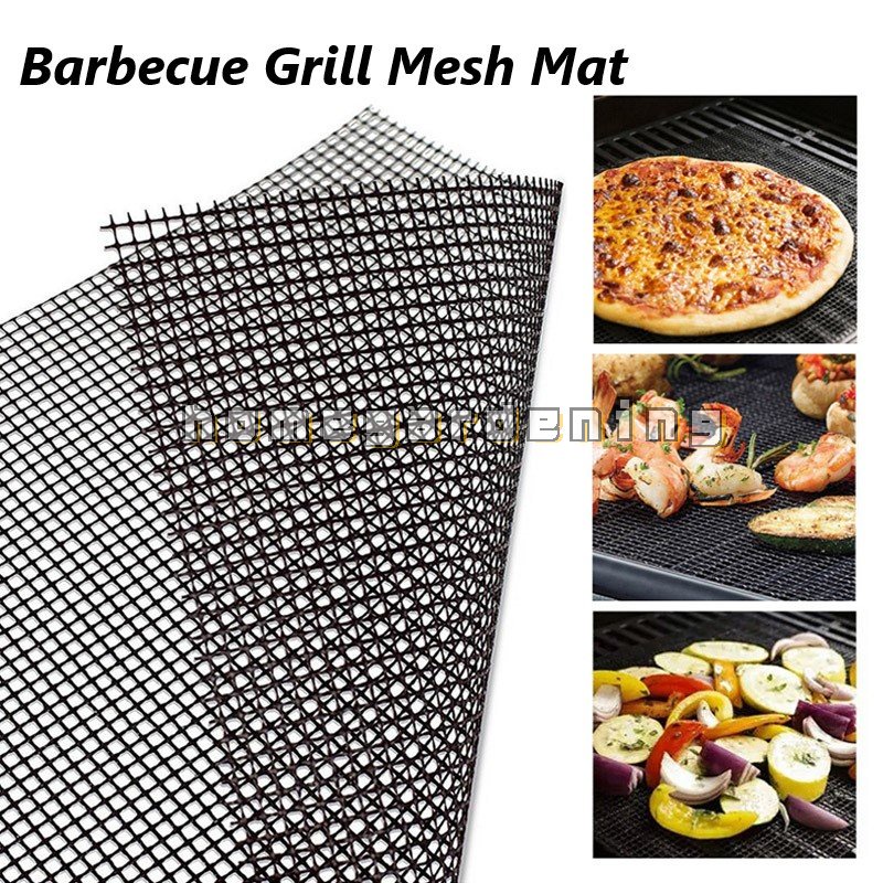 Non-stick Barbecue Mesh Mat Reusable Heat Resistance Baking Net Pad Kitchen Cooking Smoker Liner Accessorie BBQ Tool