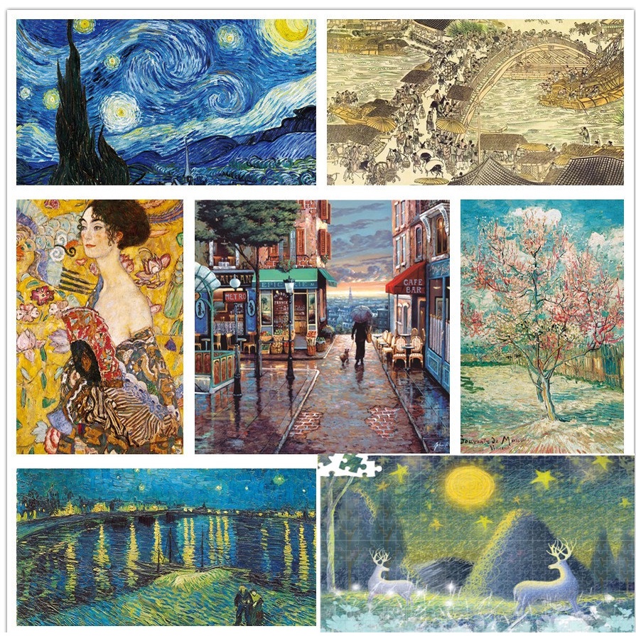 Super Large 2,000 Pieces Wooden Paper Puzzle Adult Decompression Educational Insert Toys Creative Surprise Gifts