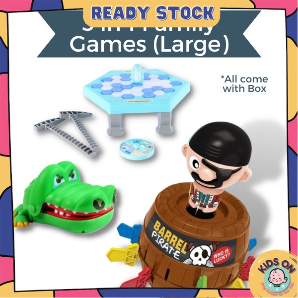 Kids On Family Group Game Crocodile Bite Finger Toys Gift Penguin Trap Pop Up Pirate Permainan Play with Friends