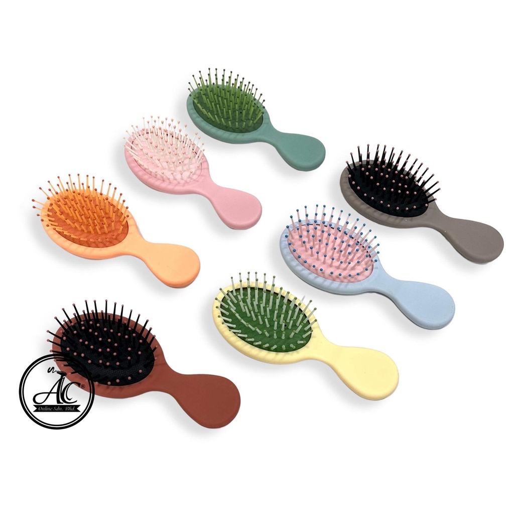 Mini Macaron Air Cushion Brush Hair Comb Scalp Massage Detangling Kid Hair Brush Sikat Rambut Travel Small马卡龙气垫梳子迷你气囊按摩梳