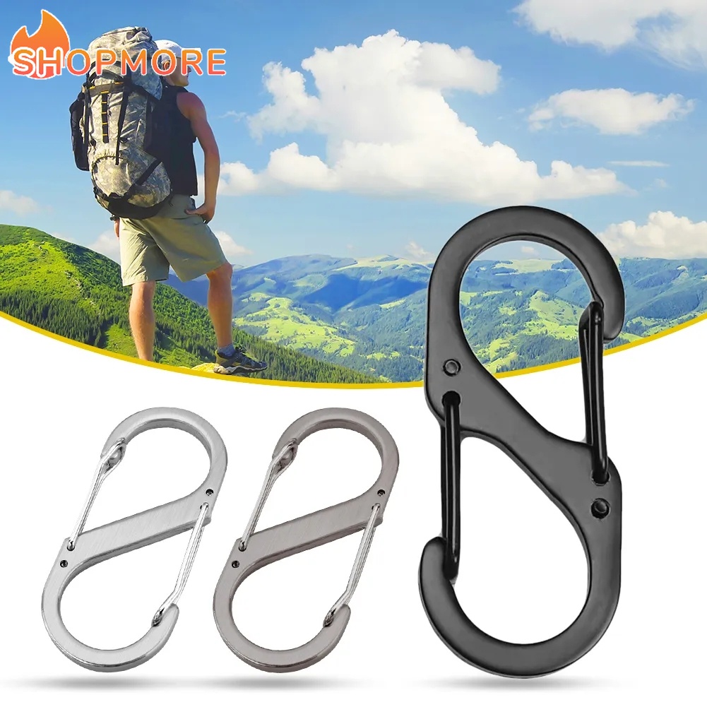 [Marvelous] Portable S-shaped Backpacks Hanging Hooks/ Mini Aluminum Alloy Wear Resistance Carabiner Outdoor Mountaineering Supplies