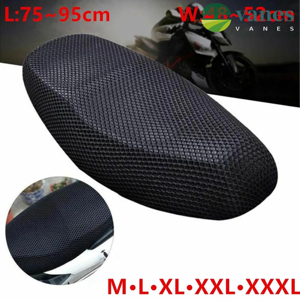 VANES Motorcycle Accessories Motorcycle Cushion Cover Durable 3D Mesh Protector Seat Covers Net Seat Cover Universal Anti-slip Black M/L/XL/XXL/XXXL Breathable Electric Bike