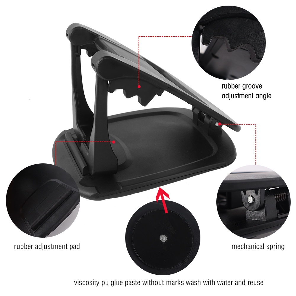 Reliable Versatile 360 ° rotatable H6 horizontal vertical Universal Car Mobile Phone Holder / Self-adhesived Mounted - Image 5