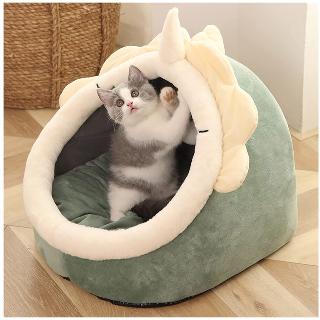 In Stock Cartoon Pet Bed Foldable Cat Bed Removable Washable Pet Sleeping Bed for Cat Dog House tempat tidur kucing