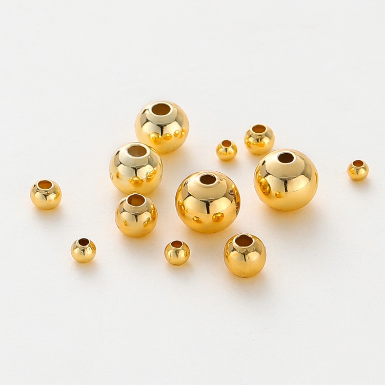 St. kunkka 30/50/100pcs 18K Gold Plated Copper Leather Beads Non-Fade Non-Allergic Spacer Beads Can Be Used for DIY Necklace Bracelet Jewelry Making