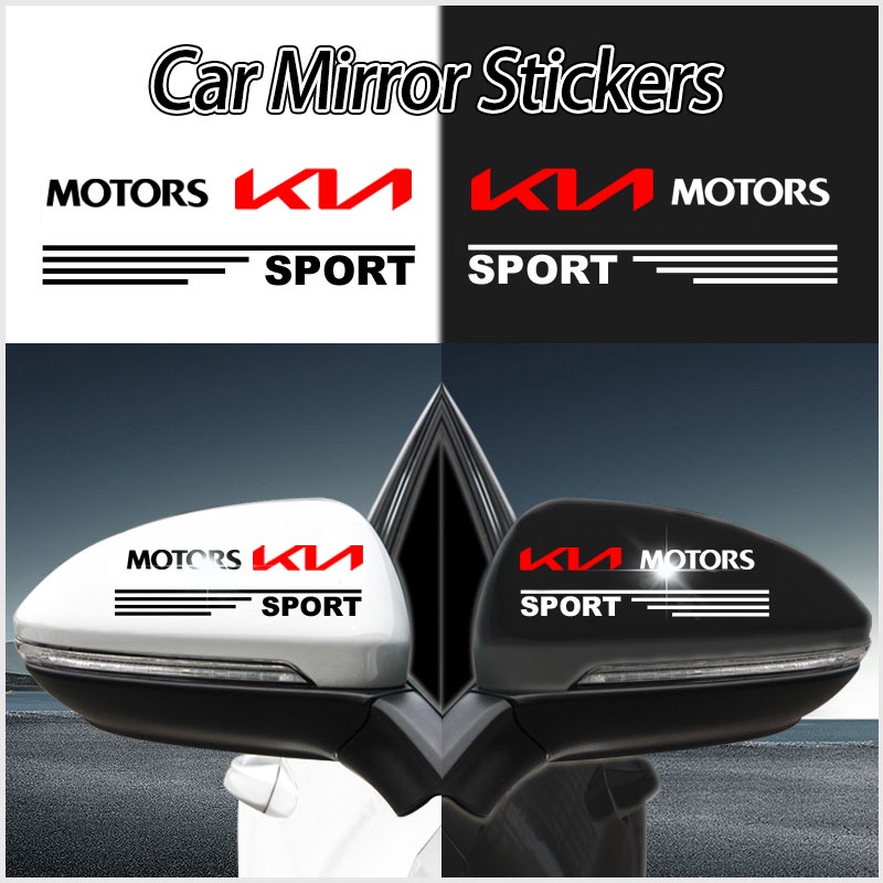 [20% Off for A Limited Time] Kia Kn Anti-Scratch Decorative Stickers for Car Rearview Mirror Car Decoration Accessories for Seltos Kx3 Bongo Sonet K3 Sorento Soluto Picanto Sedona