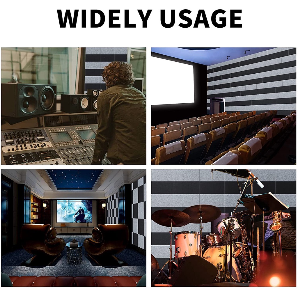 Reliable Must 6-Type Square 30x30cm Acoustic Panel Self Adhesive Sound Proof Foam Panels Dampening Pads Studio Office... - Image 2