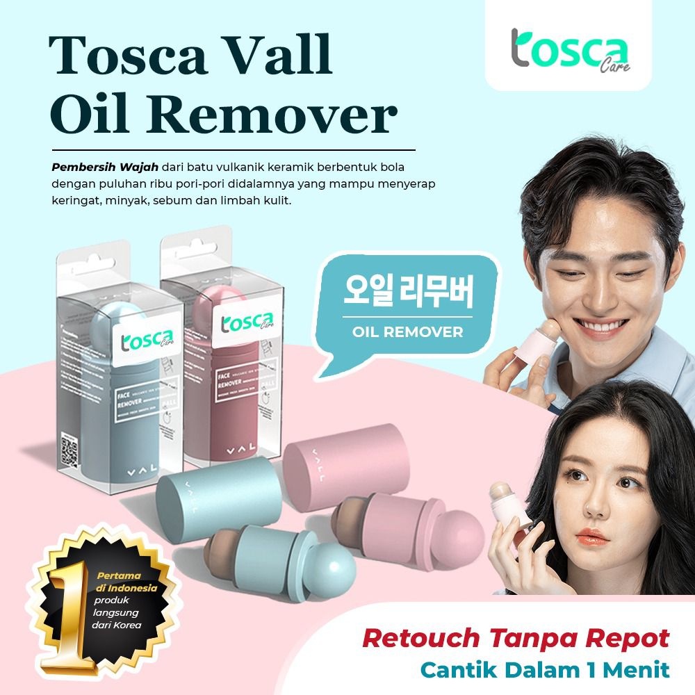 Tosca Vall Oil ABSORBENT Face Roller / FACIAL Oil REMOVING Roll / Oil Remover