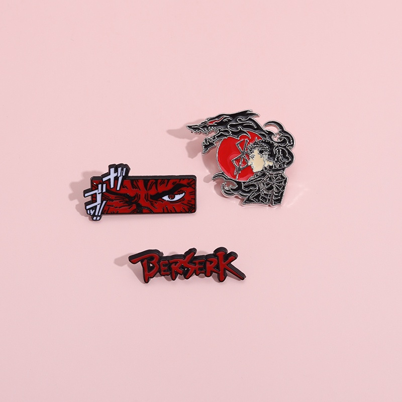 Berserk Enamel Pins Red Nordic Sign Berserk Guts Behelit Brooch Badge Lapel Pin Anime Jewelry Accessories Gift