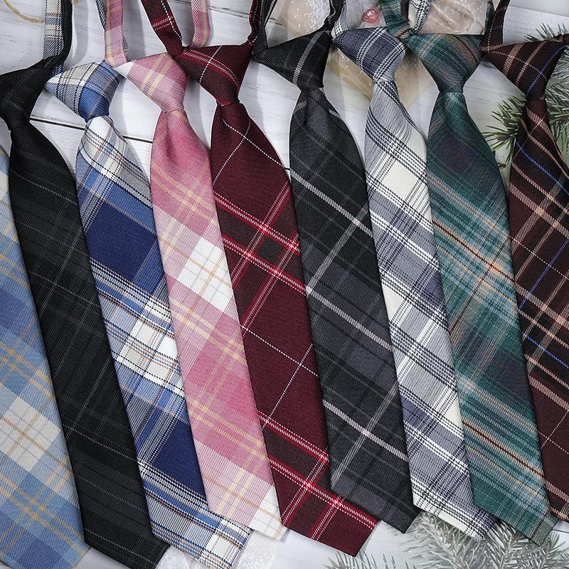 Jk Small Tie Female Preppy Style Lazy Japanese Style Plaid Uniform Shirt Accessories Bow Tie Student ins Men Women Trendy Short Bow Tie Small Tie