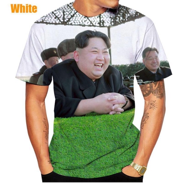 2023 New Fashion and Interesting 3D Printing T-shirt Kim Jong-un Funny Men's T-shirt Summer 100-7XL