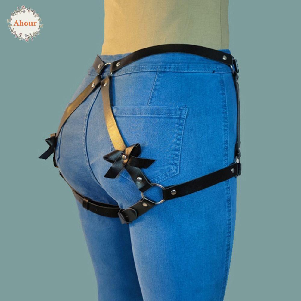 AHOUR PU Leather Harness Gothic Couples Toy For Girl Metal Buckle Body Belt For Women Clothes Accessories