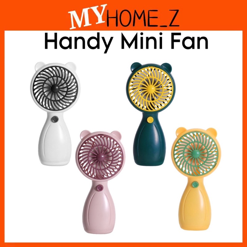 MYHZ_ Handheld Small Fan Dormitory Desk Surface USB Rechargeable Portable Mini Fan Free Battery USB Cable