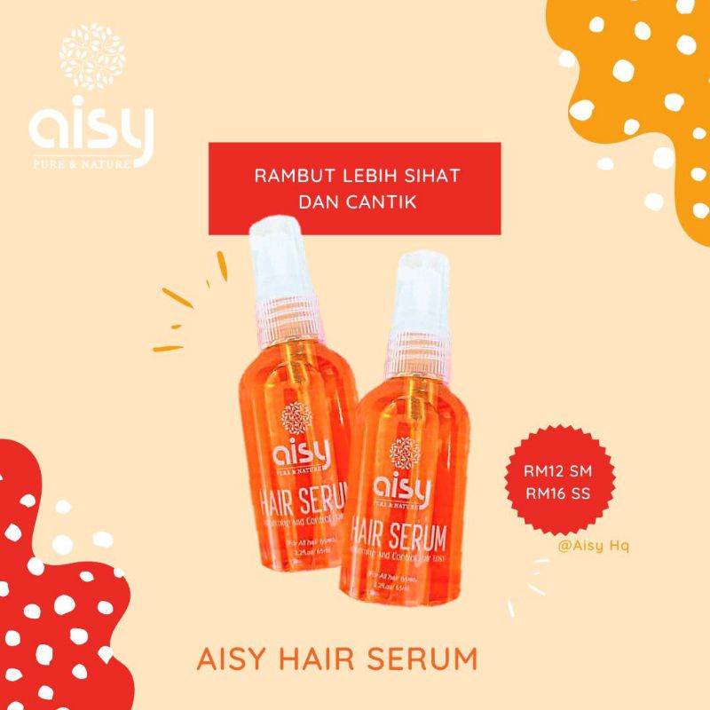 AISY Hair Serum Floral Bloom Fresh 65ml / kelemumur / rambut gugur / kering / bercabang / rosak