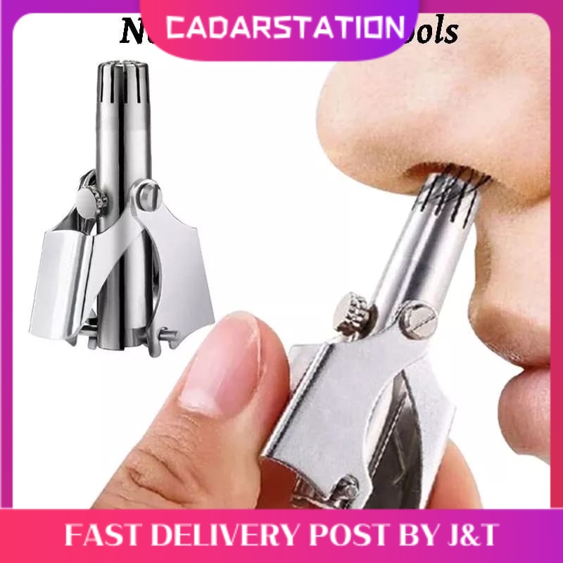CS_ Stainless Steel Nose Trimmer Clipper Cutter Gunting Bulu Hidung Cordless Beard Shaver Rambut Wax Cabut Razor