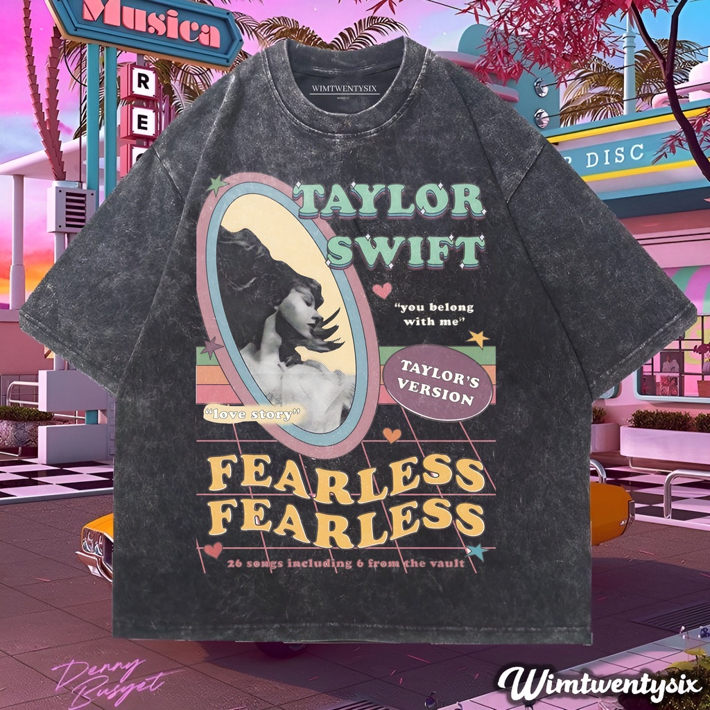 Wimtwentysix “Taylor swift fearless” oversized washing t-shirt | Vintage tee