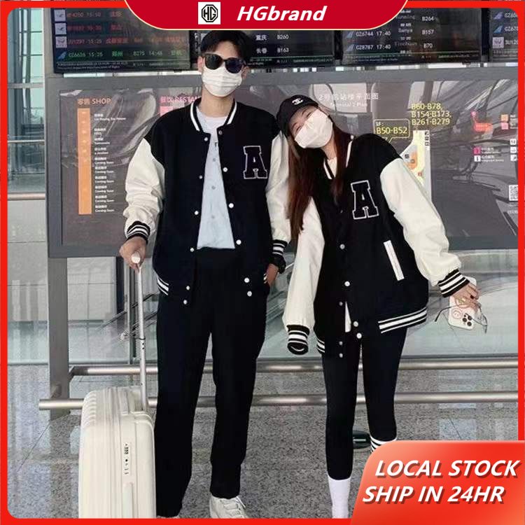 Unisex Baseball Uniform Jacket Embroidered logo Baju Raya New Style Korean Style  情侣款韩版棒球服刺绣外套