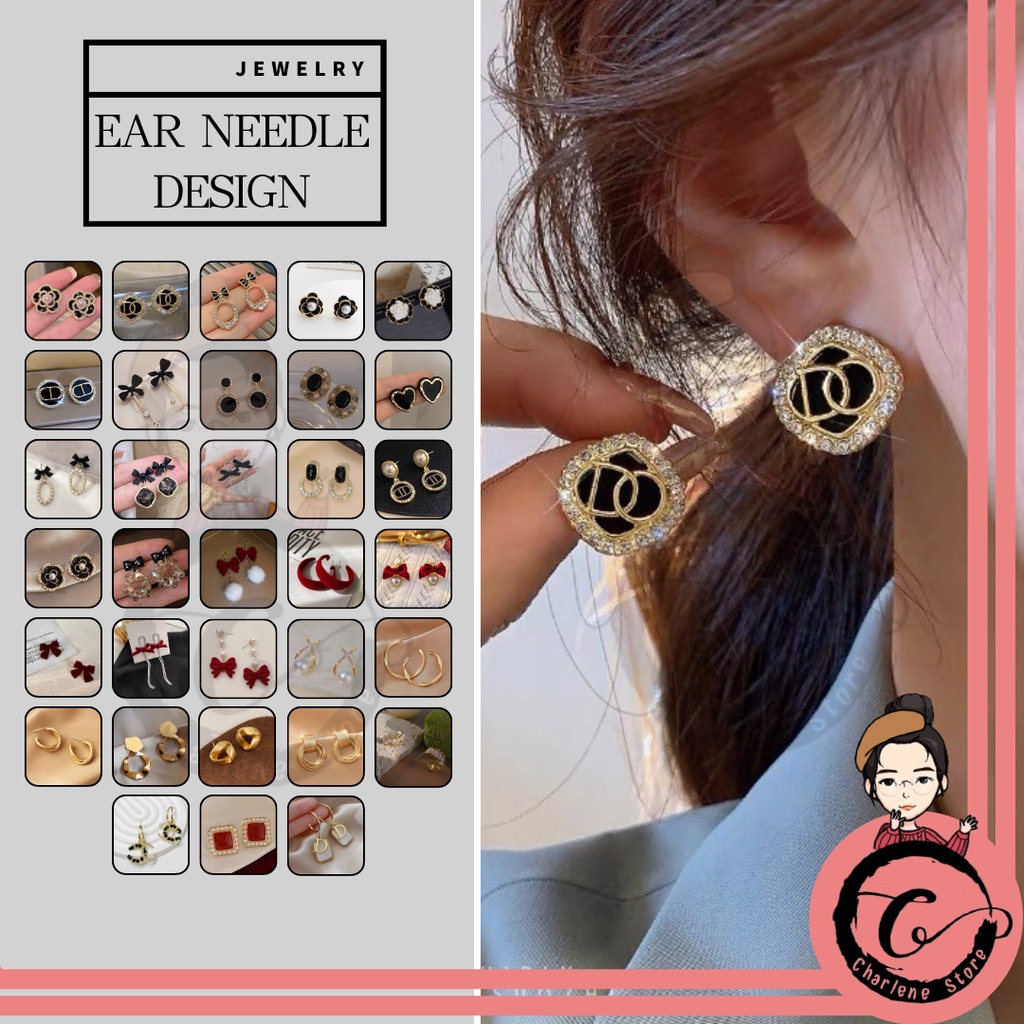 Ready Stock Korean style Needle Pearl Earrings Female Fashion Minimalist Stylist Women hija Earrings Pearl hijab法式耳钉