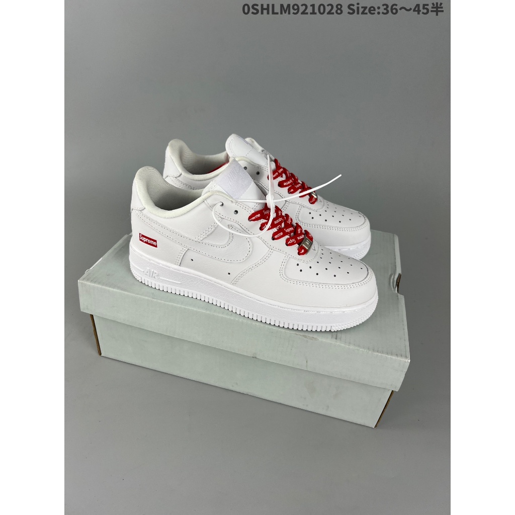 Supreme Air Force 1 Low White Sneakers BRAND NEW CU9225-100 46FB