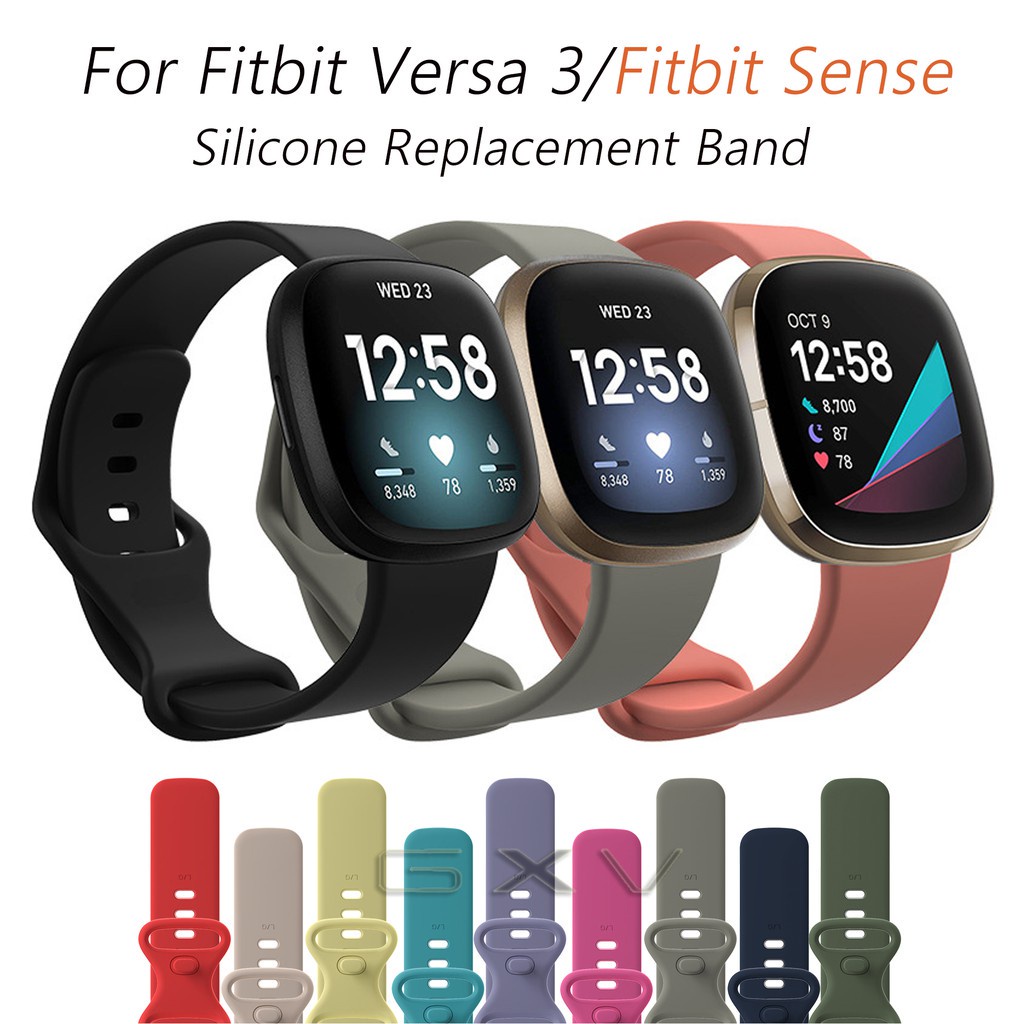 Upgrade Your Fitbit Versa 3/Sense with Silicone Replacement Wristband Bracelets - Smart and Stylish Fitness Wrist Straps