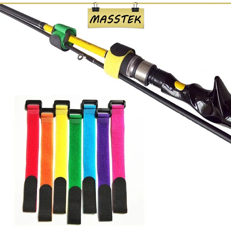 MASSTEK @Johor Fishing Rod Tie Holder Strap Suspender Fastener Hook Loop Ties Belt Fishing Rod Strapping Wrap Band 23242