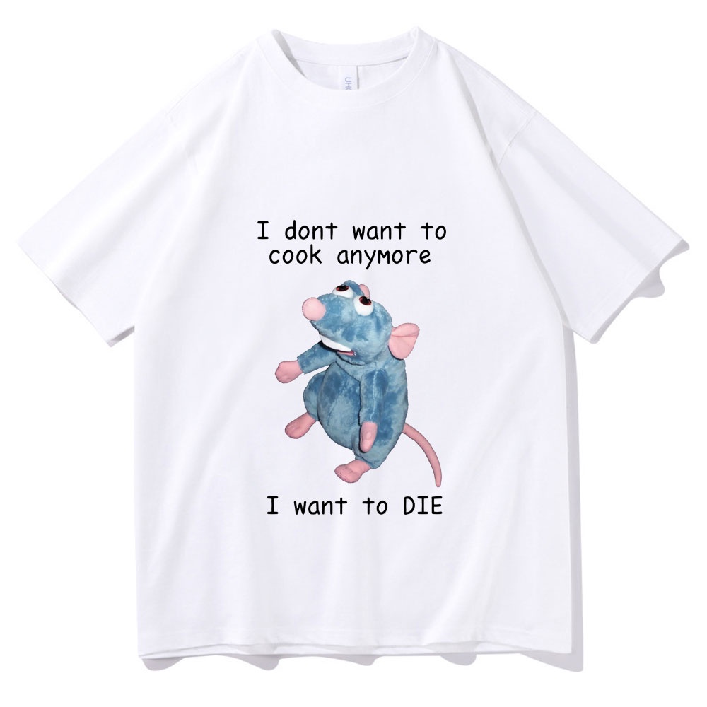 Purpose Durable New I Dont Want Cook Anymore Tshirt Die T Shirt Cute Mouse T-shirt Men Women Short Sleeve Tee Multi - Image 2