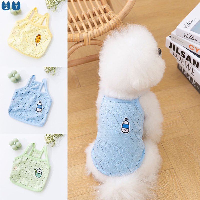 『27Pets』4Colors Summer Pet Vest Dog Breathful Cooling Clothes Cat Supply