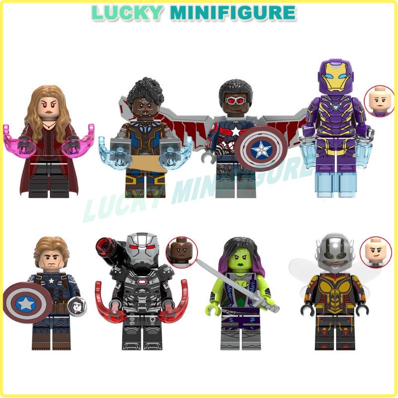 Marvel Wasp Scarlet Witch Gamora Avengers Alliance Building Blocks War Machine Pepper Building Blocks Toys