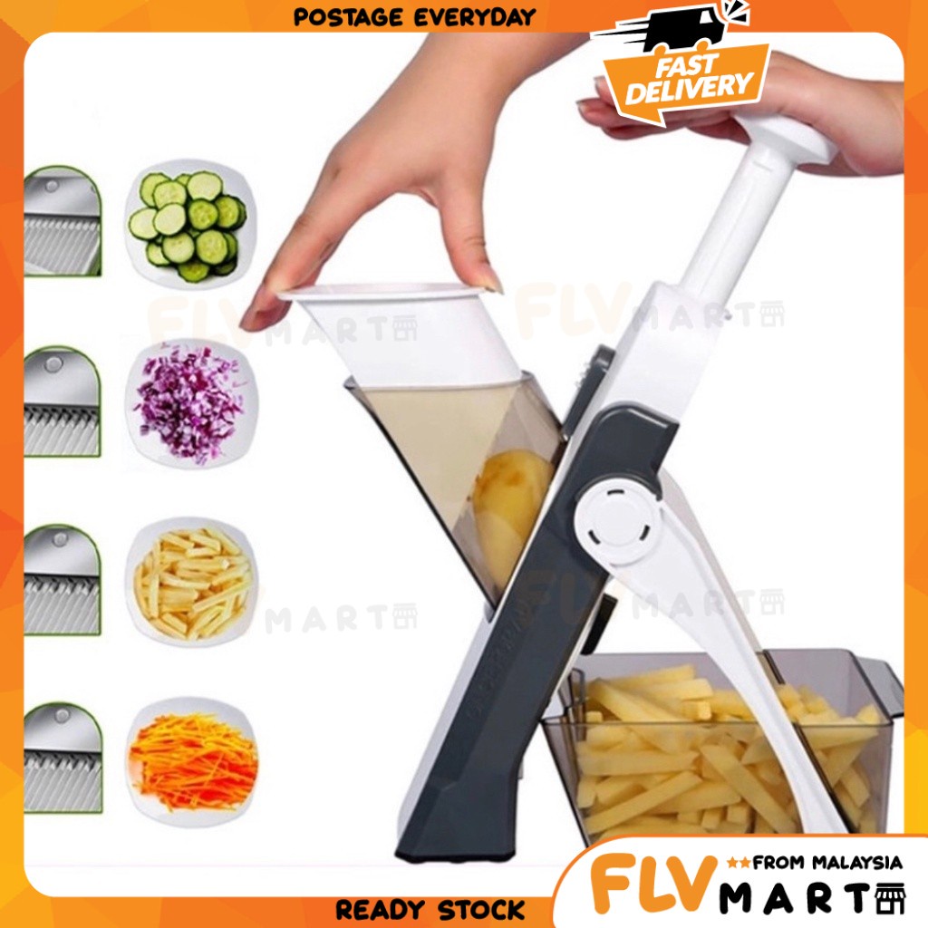 Multifunction Mandoline Slicer Vegetable Food Chopper Grinder Onion Slicer Graters and Cutter Parut Sayur Pemotong Sayur