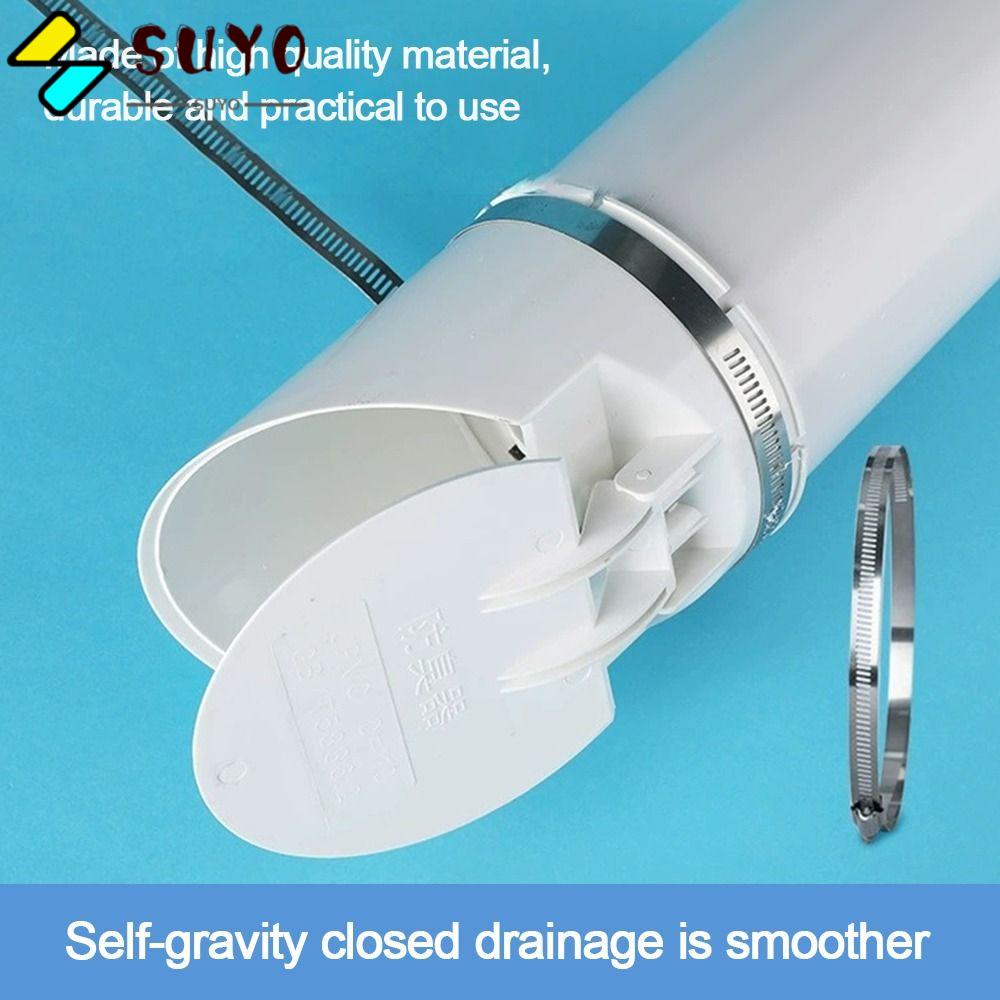 SUYO Drainage Pipe Floor Drains, White Anti Odor Insect-proof Roof Cover, Durable Multifunctional 50-160mm Strainer Plug Outdoor Balcony Bathroom Accessory